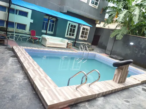 Outdoor swimming pool at Amanda Garden Hotel Akwanga